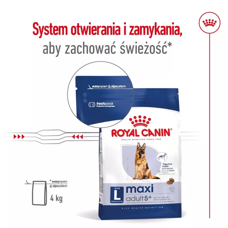 Sausas šunų ėdalas Royal Canin Maxi Adult 5+ 15 kg – vištiena