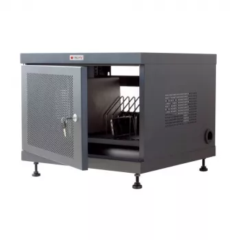 Stovo lentyna TECHLY 367652 kabelių tvarkyklė su 3M lipnia juosta, plieninė, 550×550×410 mm, juoda