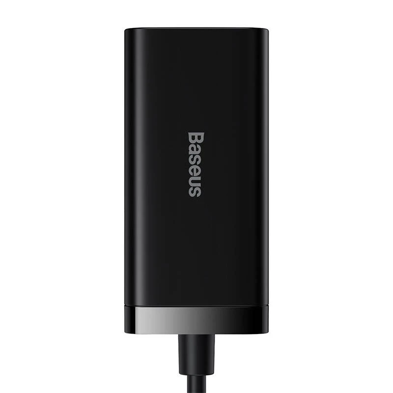 Baseus GaN3 100/65W stalinis įkroviklis su Quick Charge QC 3.0/4.0 USB-C, tinka iPhone 15, Huawei, Xiaomi, MacBook