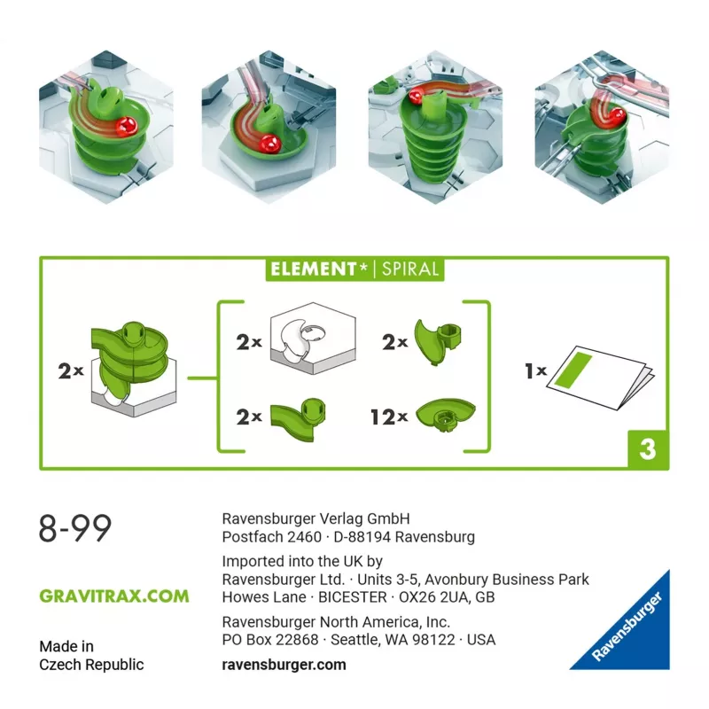GraviTrax Elementas Spiralė Ravensburger 22424 Įvairiaspalvis