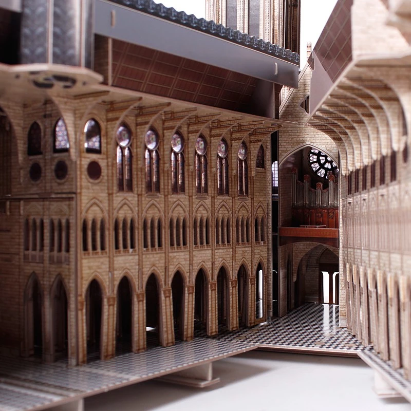 3D dėlionė CubicFun Notre Dame, 293 detalės, katedros maketas