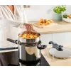 Slėginė viryklė Tefal SECURE TRENDY 6L su nerūdijančio plieno garinimo krepšeliu, tinka indukcinėms kaitlentėms