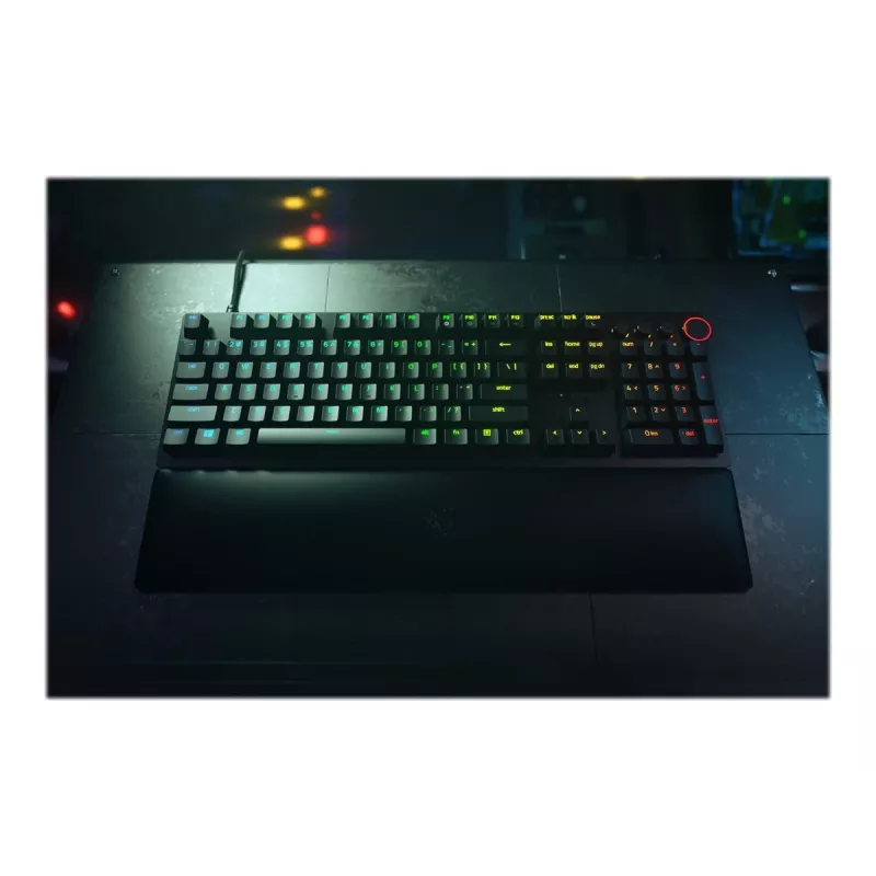 Laidinė žaidimų klaviatūra Razer Huntsman V2 — Clicky Purple optiniai jungikliai, RGB LED