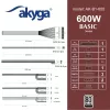 Akyga Basic AK-B1-600 ATX maitinimo blokas 600 W, 120 mm ventiliatorius, pasyvus PFC, pilkas