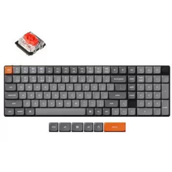 Belaidė mechaninė klaviatūra Keychron K17 MAX RGB juoda – kompaktiškas išdėstymas, Bluetooth ir USB-C ryšys