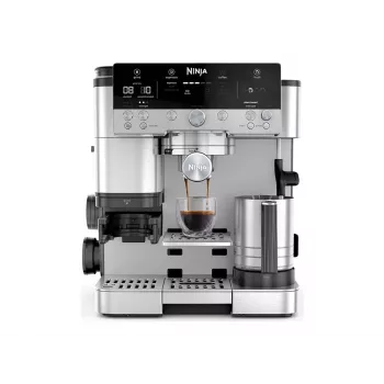 Espresso aparatas Ninja ES601EU – 2 L vandens bakas, vienam puodeliui, juodas/nerūdijantis plienas