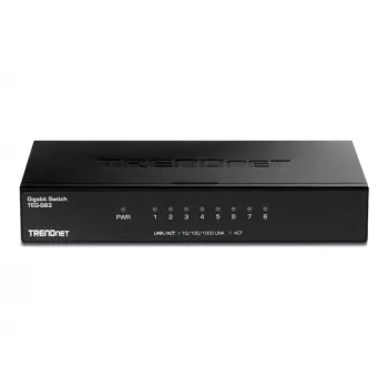 TRENDnet 8 prievadų Gigabit jungiklis su metaliniu korpusu