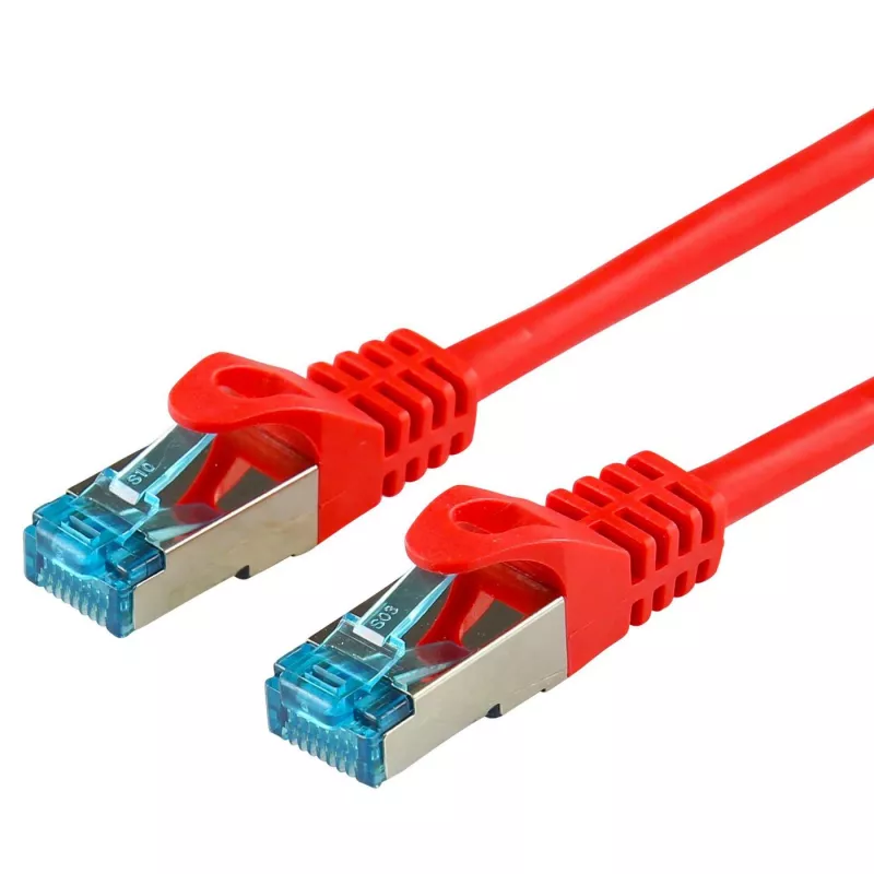 LOGON SSTP Cat5e tinklo kabelis, RJ-45–RJ-45, 0,3 m, raudonas