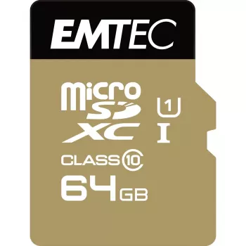 EMTEC Gold+ microSDXC atminties kortelė 64GB Class 10