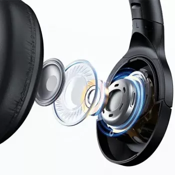 Usams Ausinės Bluetooth 5.3 Uždedamos Us-yh Series Juodos/juodos TDLYEJYS01
