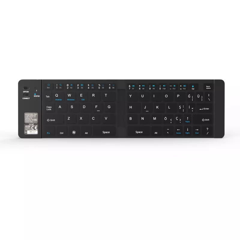 Belaidė klaviatūra Inca IBK-579BT Bluetooth 66 klavišų metalo sidabro spalvos