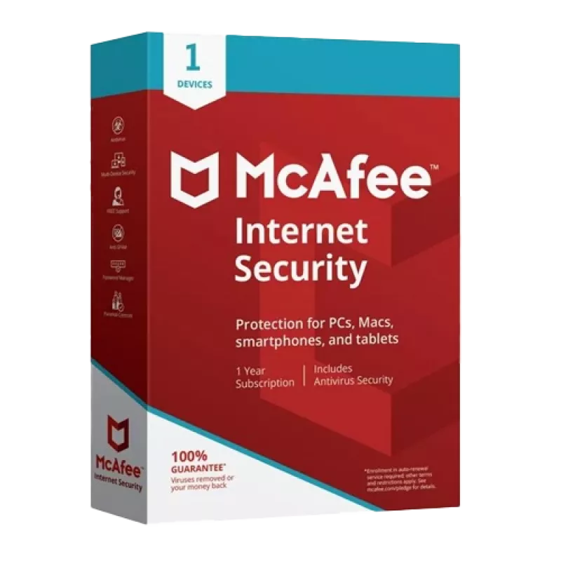 McAfee Internet Security - 1 vartotojas 1 metai, globali versija