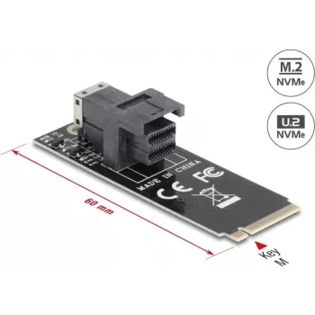 DeLOCK 61070 vidinis SFF-8643 adapteris M.2 vyriškas 32 Gbit/s juodas