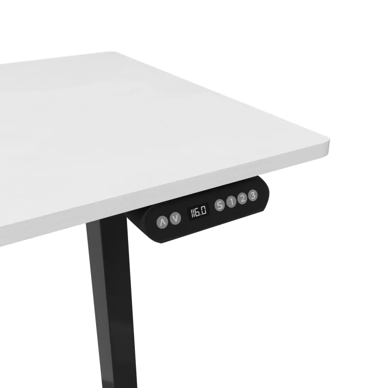 Gaming stalas White Shark Axiom-W komplektas 2 vnt. su elektriniu aukščio reguliavimu, Baltas