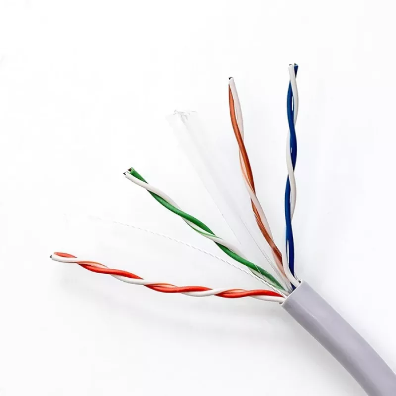 Qoltec 50359 Cat.6 UTP tinklo kabelis, 305 m, pilkas, PVC