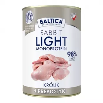 BALTICA Nutraceutic Monoprotein Light Rabbit su prebiotikais - šlapias šunų ėdalas - 400g