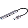 USB šakotuvas S/CONN 13-50001 USB 3.2 Gen 1 Type-A 5000 Mbit/s pilkas
