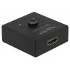 DeLock HDMI 2 į 1 dvipusis 4K 60 Hz kompaktiškas vaizdo/garso jungiklis - Mažmeninė dėžutė - 2 x HDMI - stalinis (64072)