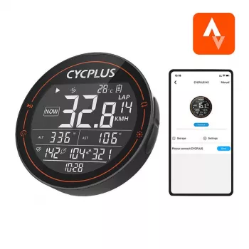 Dviračio kompiuteris Cycplus M2 – suderinamas su Strava, TrainingPeaks