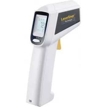 Lazerinis termometras Laserliner ThermoSpot Laser – matavimo diapazonas nuo -20 iki 315 °C, juodos, pilkos ir geltonos spalvos, 1 °C tikslumas, 9 V maitinimas, 38 mm (082.040A)