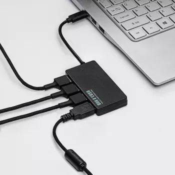 Akyga AK-AD-52 aktyvus USB-C šakotuvas, USB-C (M) į 4x USB-A (F), USB 3.1, 20 cm
