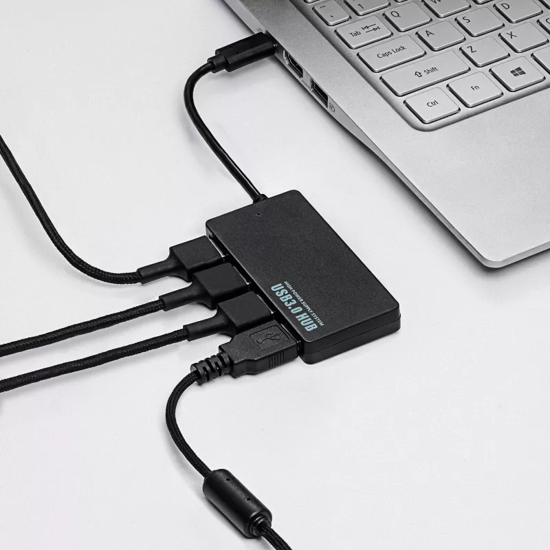 Akyga AK-AD-52 aktyvus USB-C šakotuvas, USB-C (M) į 4x USB-A (F), USB 3.1, 20 cm