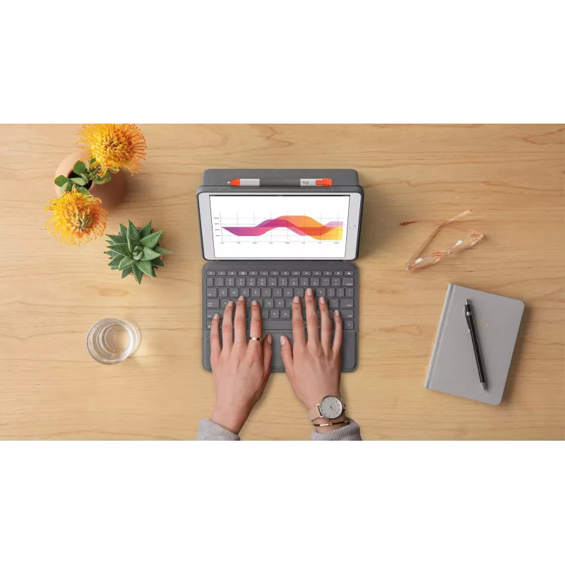 Klaviatūros dėklas Logitech Combo Touch, skirtas iPad 7, 8, 9 kartoms