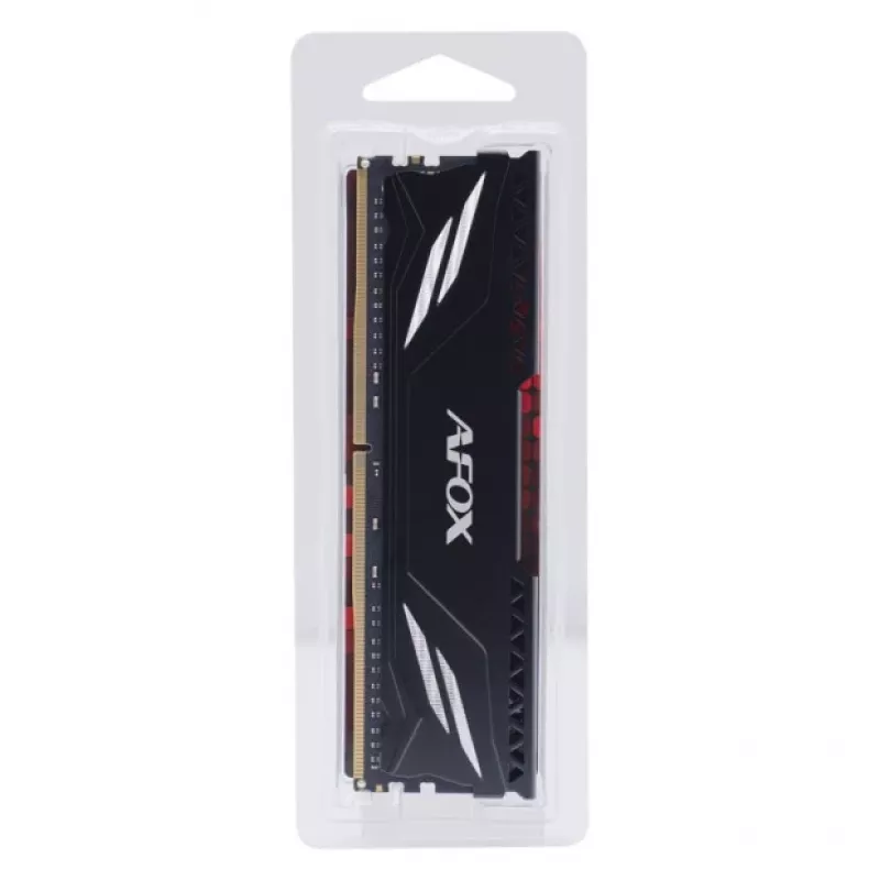 DDR4 16GB 3200MHz CL16 RAM modulis — AFOX GAMING AFLD416PS1CAB, vieno rango, XMP2, 1,35V, juodas šilumos sklaidiklis