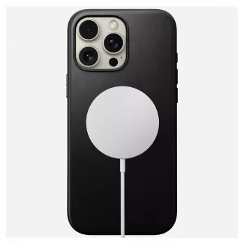 Mobilaus telefono dėklas Nomad NM01693185, skirtas Apple iPhone 16 Pro Max, oda/TPU/PC, juodas, tinka 17,5 cm (6,9 colio) ekranui