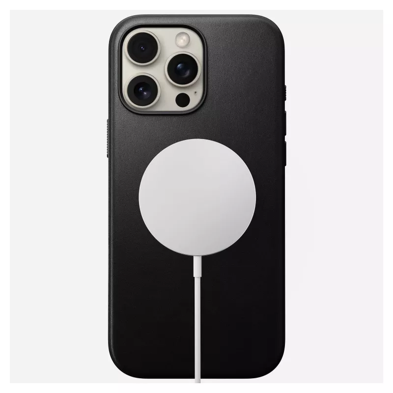 Mobilaus telefono dėklas Nomad NM01693185, skirtas Apple iPhone 16 Pro Max, oda/TPU/PC, juodas, tinka 17,5 cm (6,9 colio) ekranui