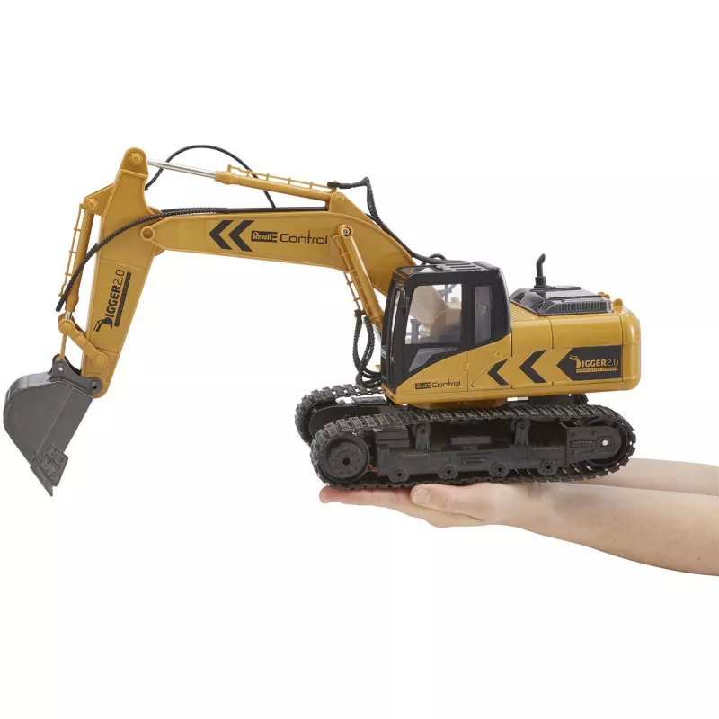 Revell Digger 2.0 – Ekskavatorius – Elektrinis variklis – 1:16 – Paruoštas važiuoti (RTR) – Juodas – Geltonas – Digger 2.0 (24924)