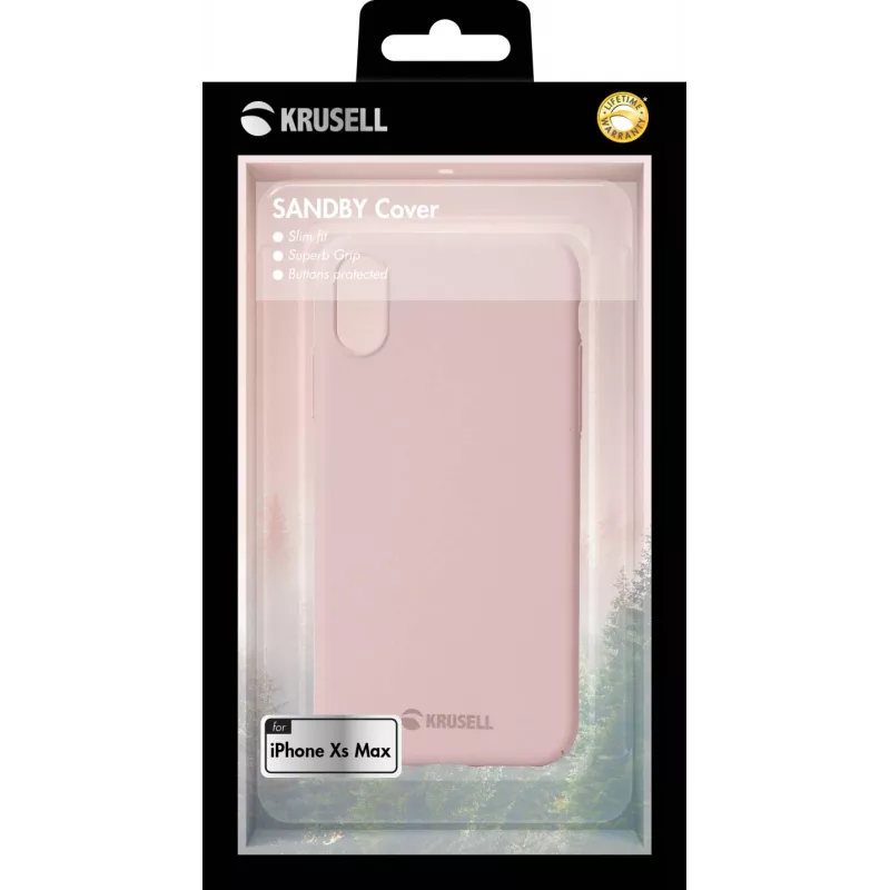 Dėklas Krusell Sandby iPhone XS Max 16,5 cm (6,5 colio) Rožinis