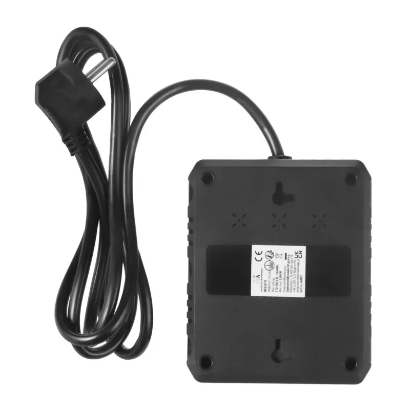 Maclean MCE387 B ilgintuvas su 2 kištukiniais lizdais ir 3 USB A prievadais, 1,5 m laidas, 2500 W