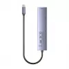 USB-C centrinis įrenginys Unitek H1124AGY01 su 100W PD, HDMI 2.0, 2x USB‑A, 2x USB‑C, SD/microSD skaitytuvu – aliuminis