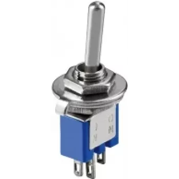 Wentronic Goobay Kippschalter Subminiatur, mėlynas - 1x UM, 3 kontaktai, mėlynas korpusas (10014)