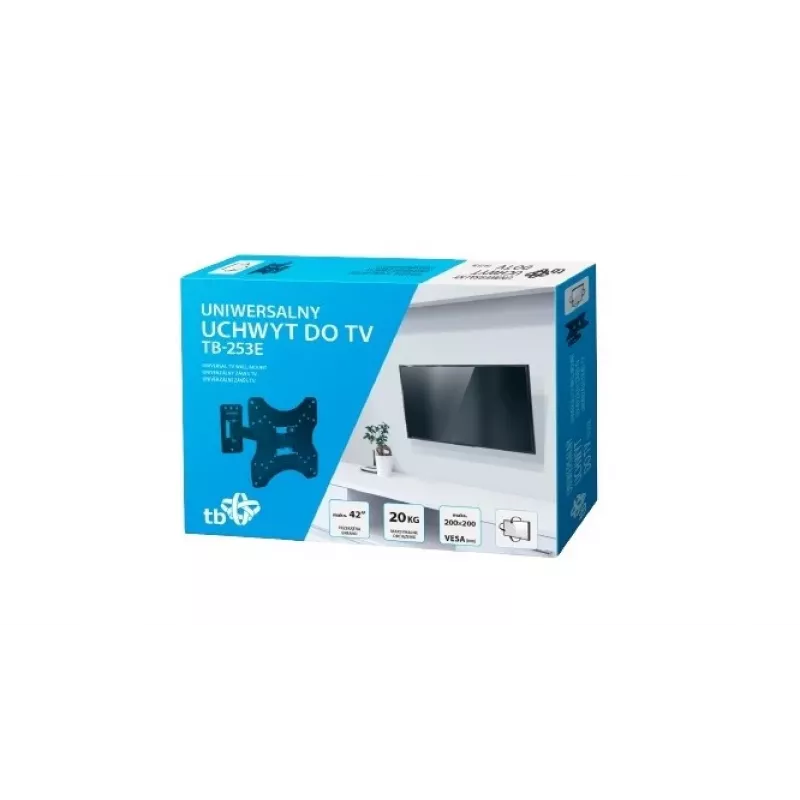 TV laikiklis prie sienos TB TB-253E iki 42 colių, max 20 kg, VESA 200x200