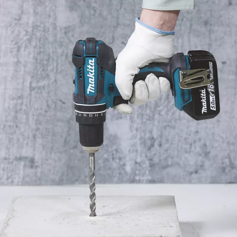 Makita DHP482RFX9 - Gręžtuvas-suktuvas su smūgiu - Belaidis - Greito užveržimo griebtuvas 13 mm - 62 N·m - 2 akumuliatoriai, įkroviklis - 18 V (DHP482RFX9)