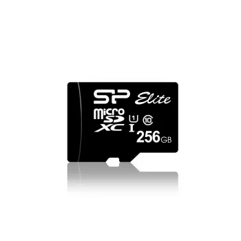 „Silicon Power Elite“ 256GB microSDXC UHS-I Class 10 U1 85MB/s atminties kortelė su SD adapteriu