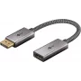 Plus DisplayPort į HDMI adapterio laidas, 4K @ 60Hz (pilkas, 20 cm, 32 Gbit/s)