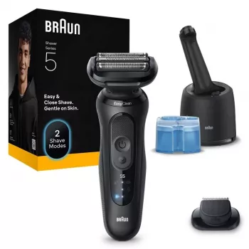 BRAUN SHAVER 52‑N7200cc Juodas – elektrinis skustuvas su folija, įkraunamas, šlapias ir sausas skutimas