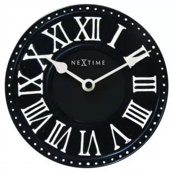 NeXtime laikrodis 5187zw London Table, Ø16 cm, sieninis, juodas/baltas