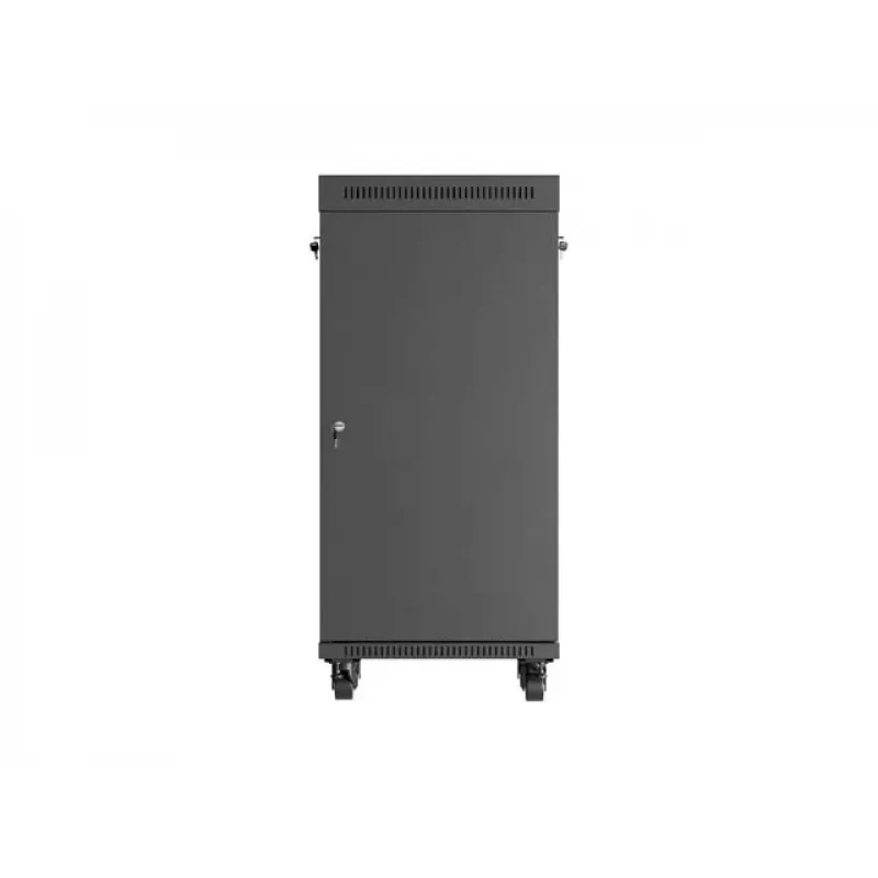 Laisvai pastatomas serverio spintos korpusas LANBERG FF01-6624-12BL 24U 19 colių 600×600 mm, IP20, 1200 kg, juodos spalvos