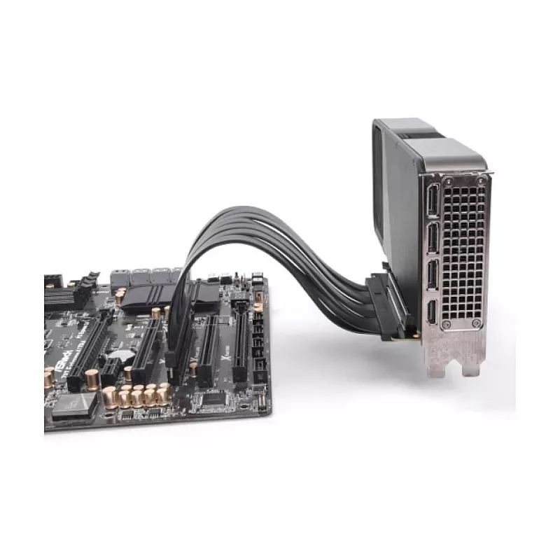 PCI Express 5.0 x16 lankstusis kabelis DELOCK 81289, x16 lizdas, 20 cm