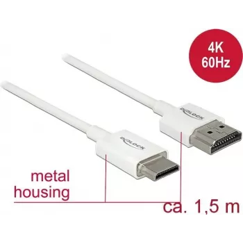 HDMI kabelis DeLOCK 85143 1,5 m HDMI Type A Type C baltas