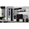 Cama TV stovas SOHO 140 juodas/baltas blizgus
