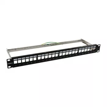 Keystone modulio laikiklis, 48,30 cm (19 inch) skydelis 24 TP moduliams, 1HE, juodas (S216320)