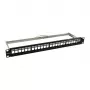 Keystone modulio laikiklis, 48,30 cm (19 inch) skydelis 24 TP moduliams, 1HE, juodas (S216320)