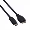 ROLINE USB laidas - USB Type C (vyriškas) į Micro-USB Type B (vyriškas) - 50 cm - Juodas (11.02.9005)