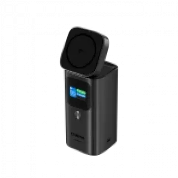 CANYON Qi2 belaidis magnetinis powerbankas OnPower 150 15000mAh Aliuminis tamsiai pilkas