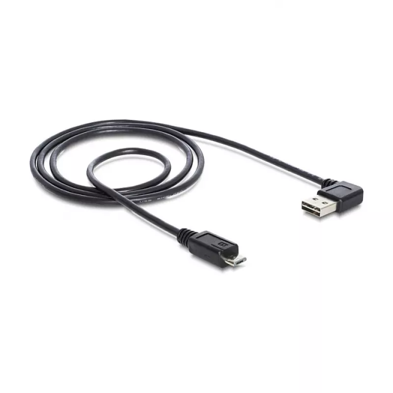 USB laidas DeLOCK 1m USB 2.0 A - micro-B vyriškas/vyriškas Juodas